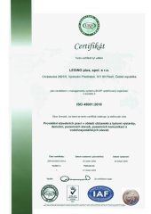 Certifikát ISO45001